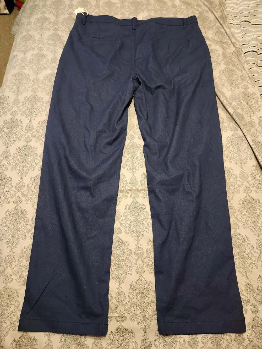 Men's Linen Cotton Blend Flat Front Casual Pants